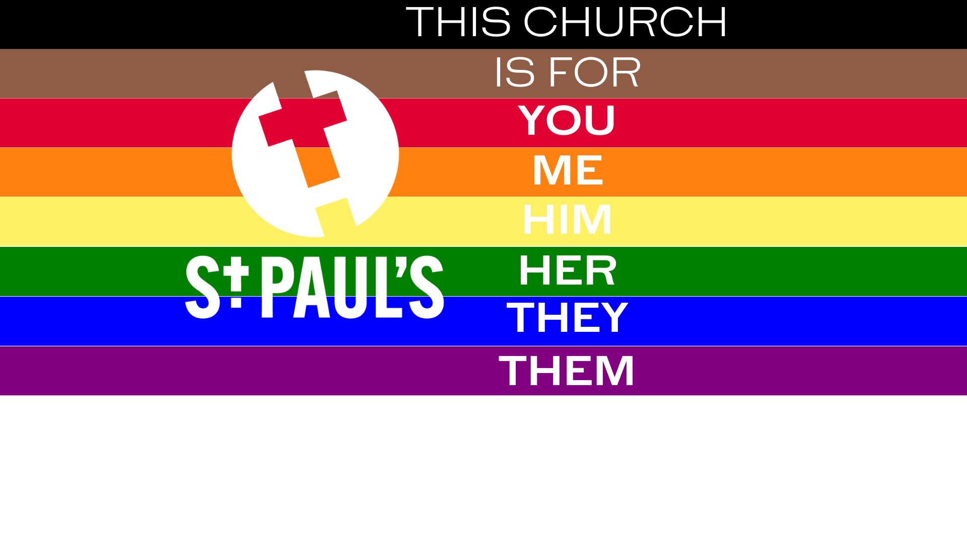 This church is for you, me, him, her, they, and them. All are welcome at St. Paul's United Methodist Church.